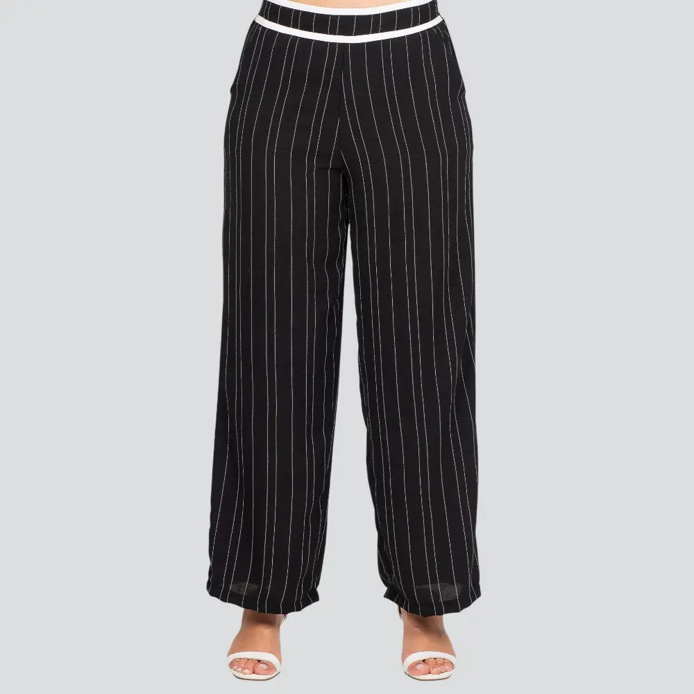 Calça Feminina Pantalona Risca de Giz .3000873