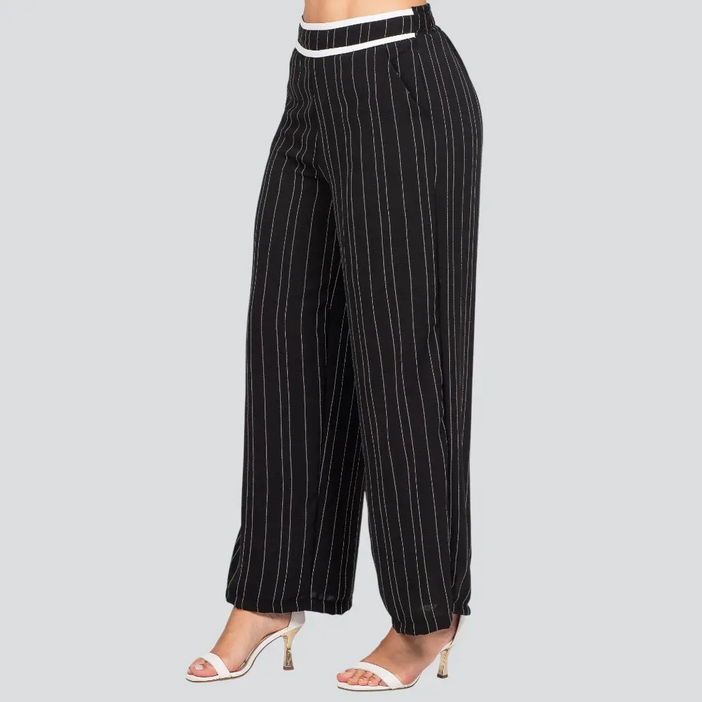 Calça Feminina Pantalona Risca de Giz .3000873