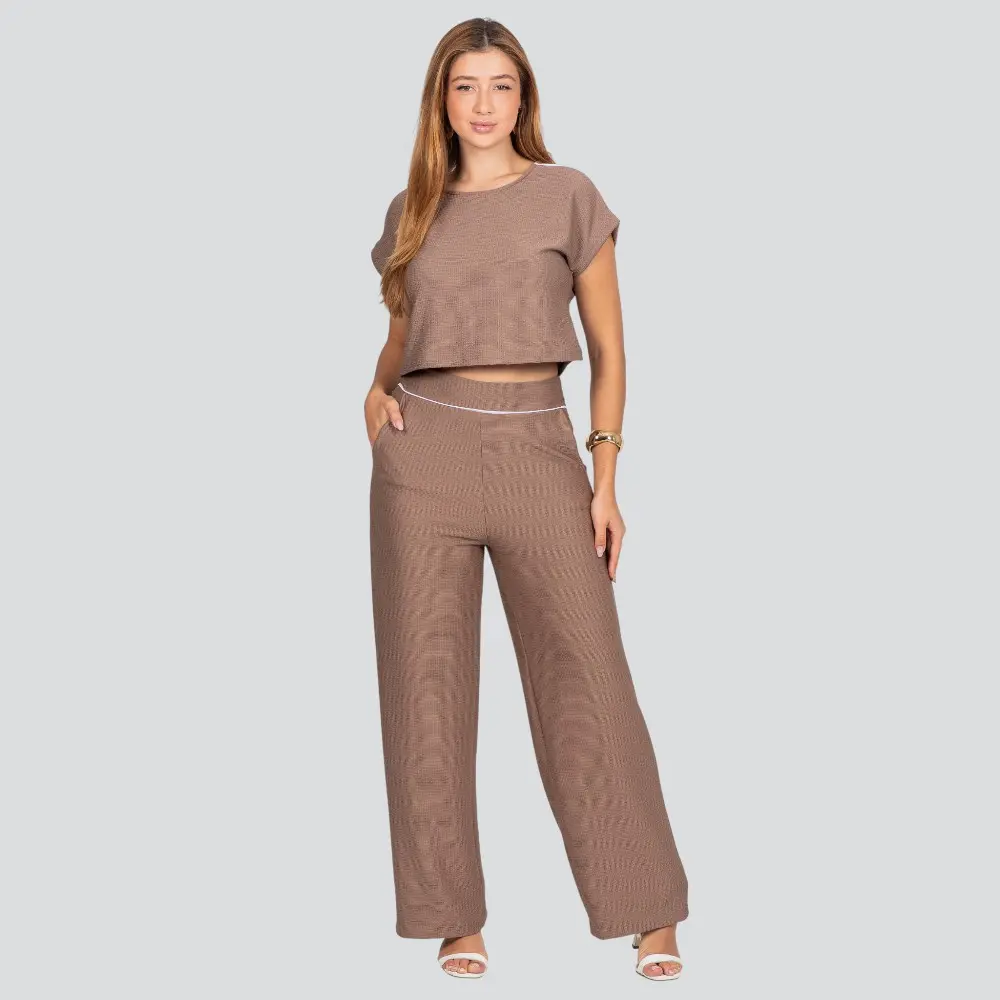 Blusa Feminina Manga Curta Ampla Texturizada .1100520