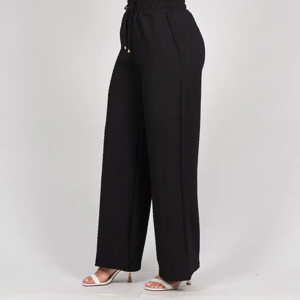Calça Feminina Pantalona Malha Ondulê .3000905 Preto