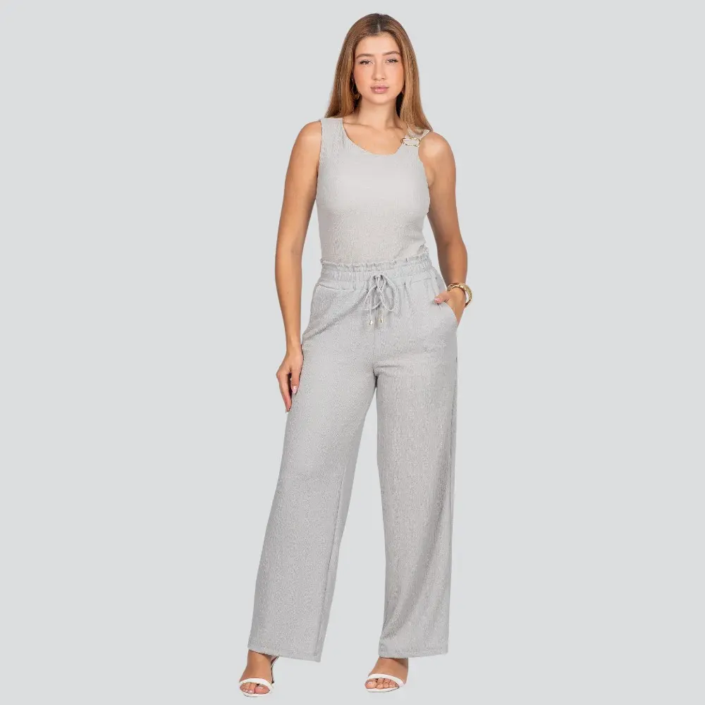 Calça Feminina Pantalona Malha Ondulê .3000905