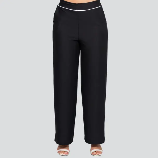 Calça Feminina Pantalona Malha Texturizada .3000908