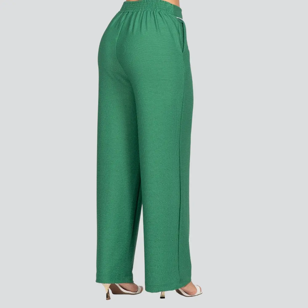 Calça Feminina Pantalona Malha Texturizada .3000908