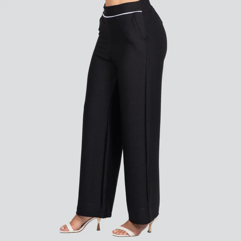 Calça Feminina Pantalona Malha Texturizada .3000908