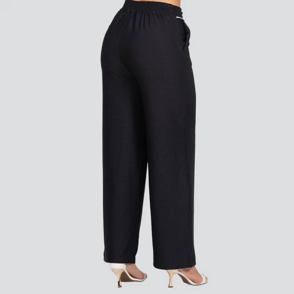 Calça Feminina Pantalona Malha Texturizada .3000908