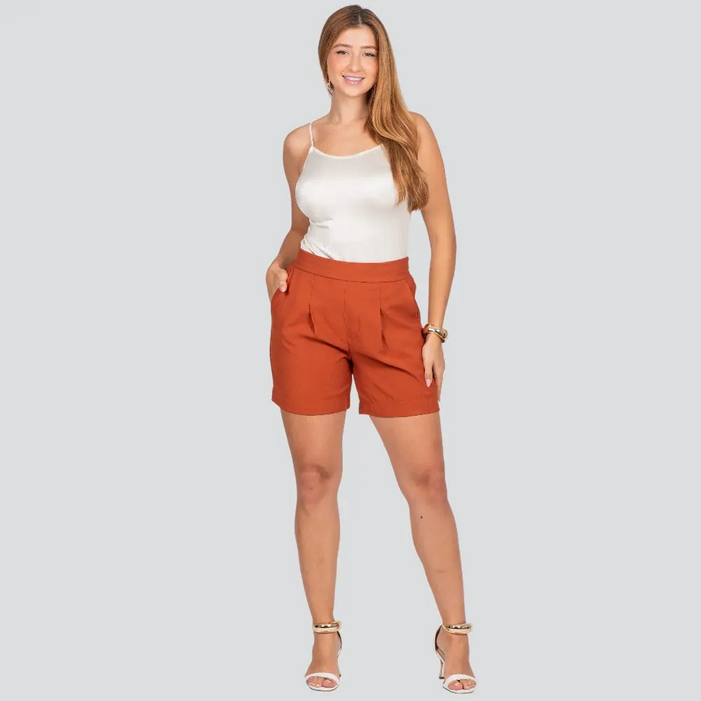 Shorts Feminino Alfaiataria com Elástico no Cós .5001465