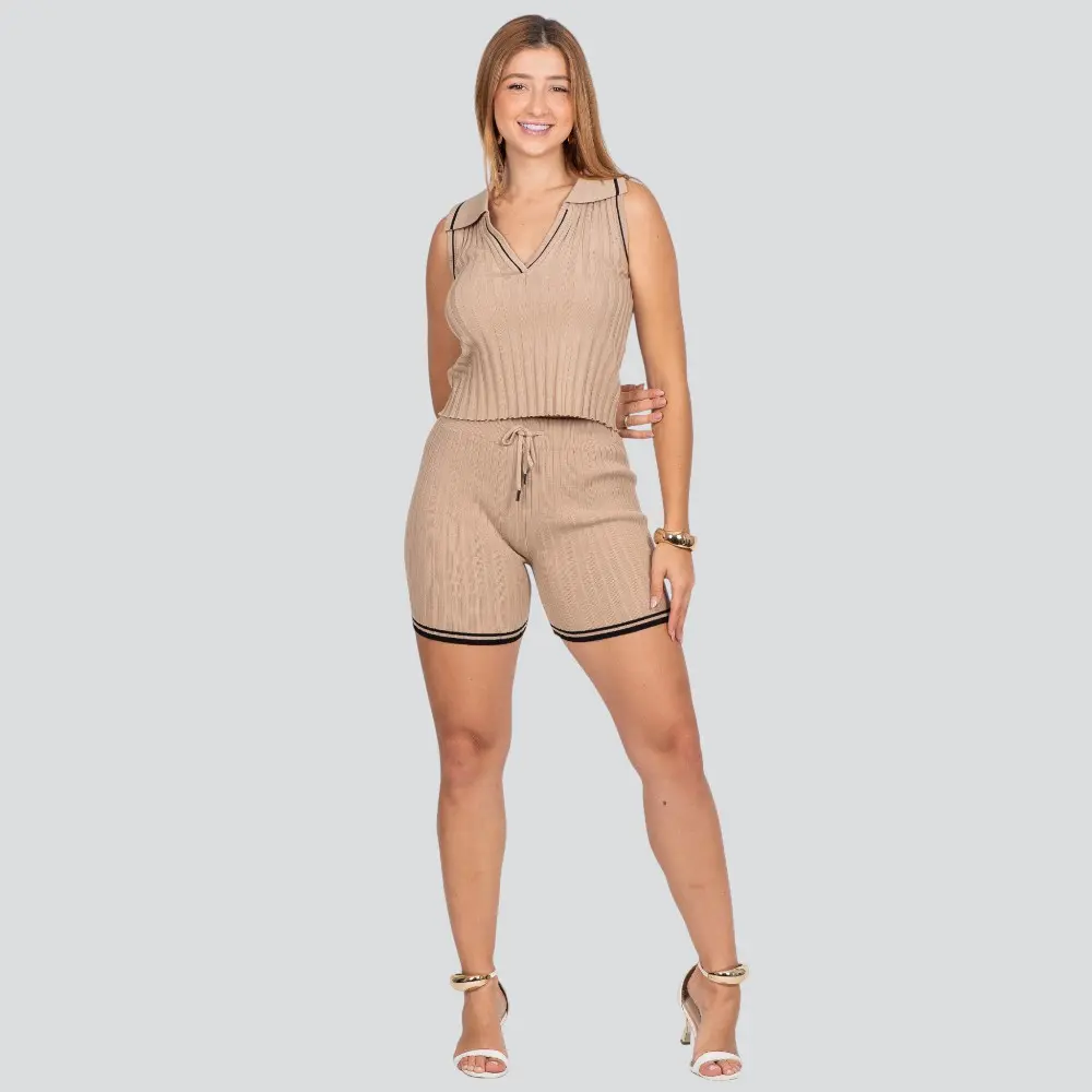 Regata Feminina Gola Polo Tricô Modal .HF390