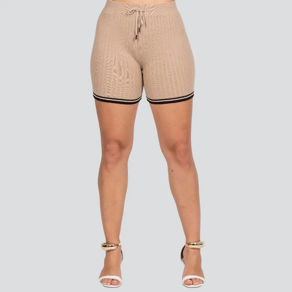 Shorts Feminino Tricô Modal com Cordão .HF387-20