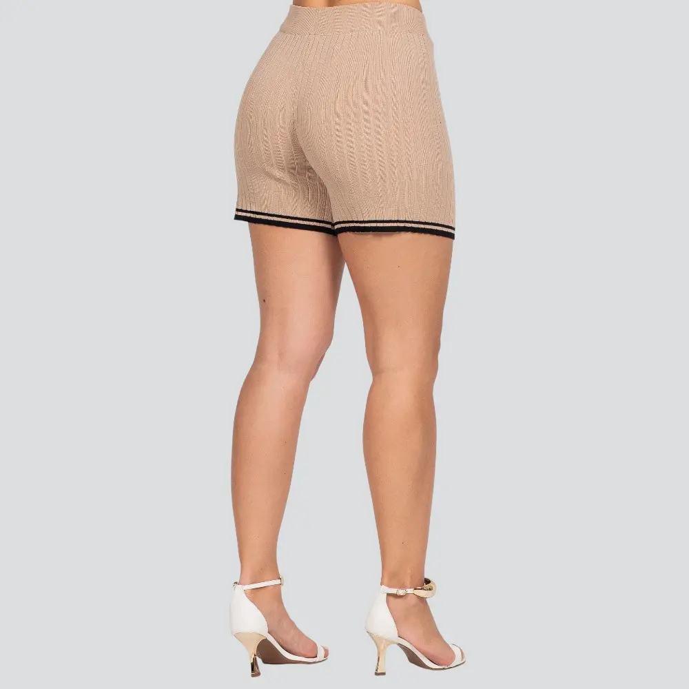 Shorts Feminino Tricô Modal com Cordão .HF387-20