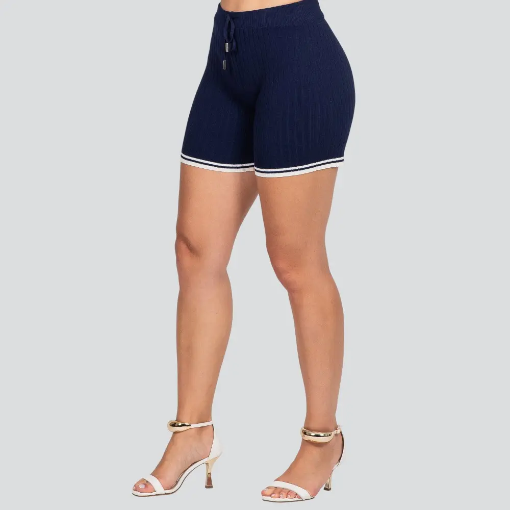 Shorts Feminino Tricô Modal com Cordão .HF387-20