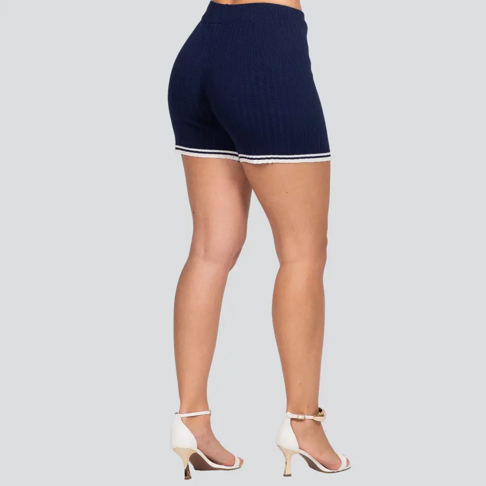 Shorts Feminino Tricô Modal com Cordão .HF387-20