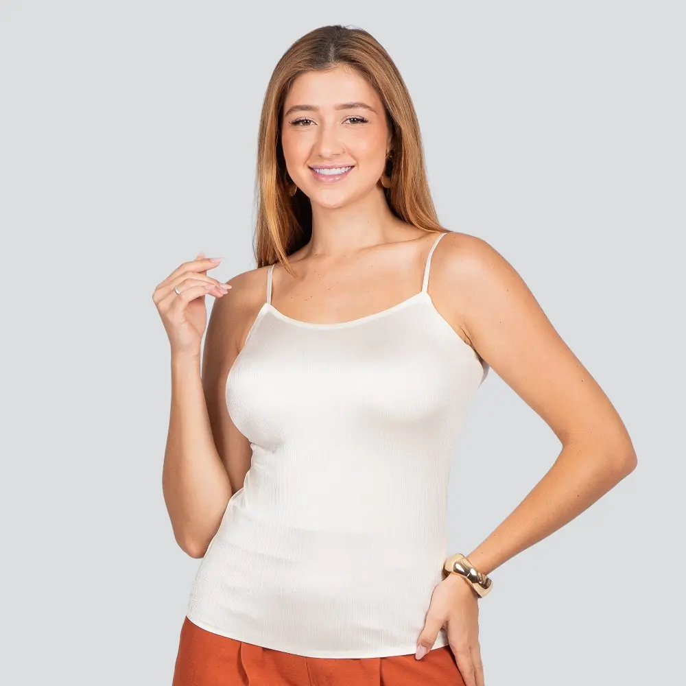 Regata Feminina Alça Fina Acetinada .ML8015
