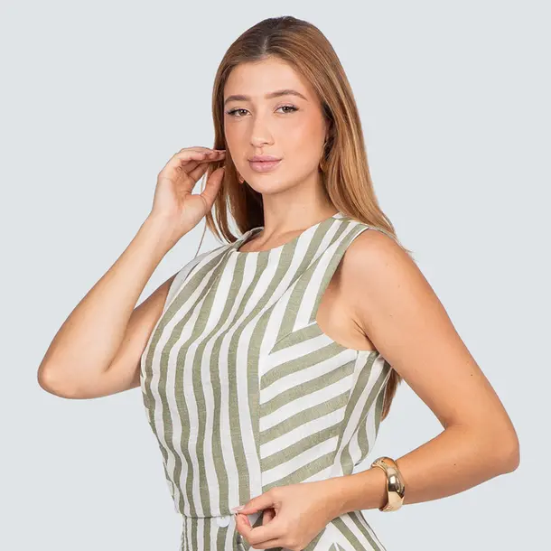 Regata Feminina Listrada Sem Manga .3099R