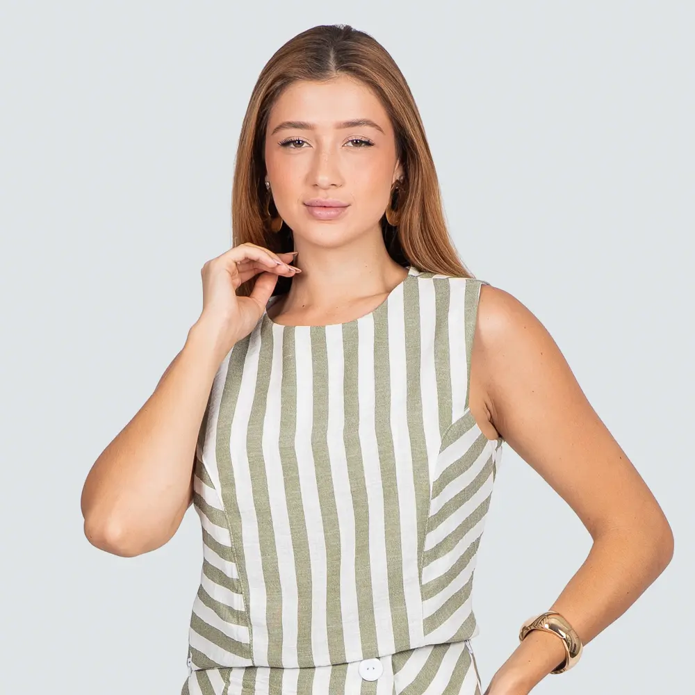 Regata Feminina Listrada Sem Manga .3099R