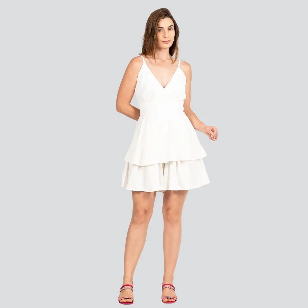 Vestido Feminino Curto com Marias e Shorts .JY5063