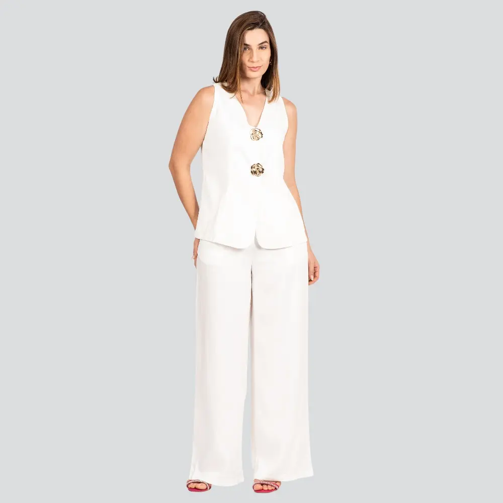 Colete Feminino Alfaiataria com Max Botão .P-662