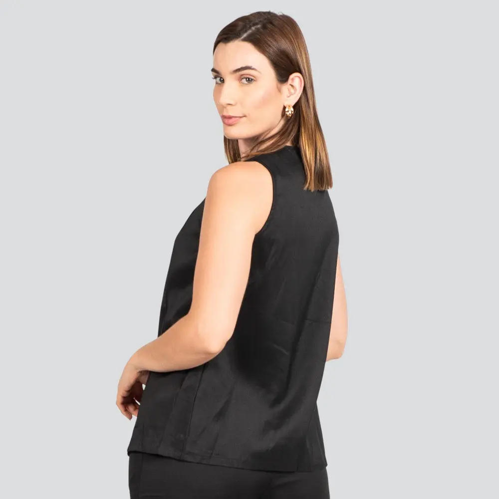 Colete Feminino Alfaiataria com Max Botão .P-662