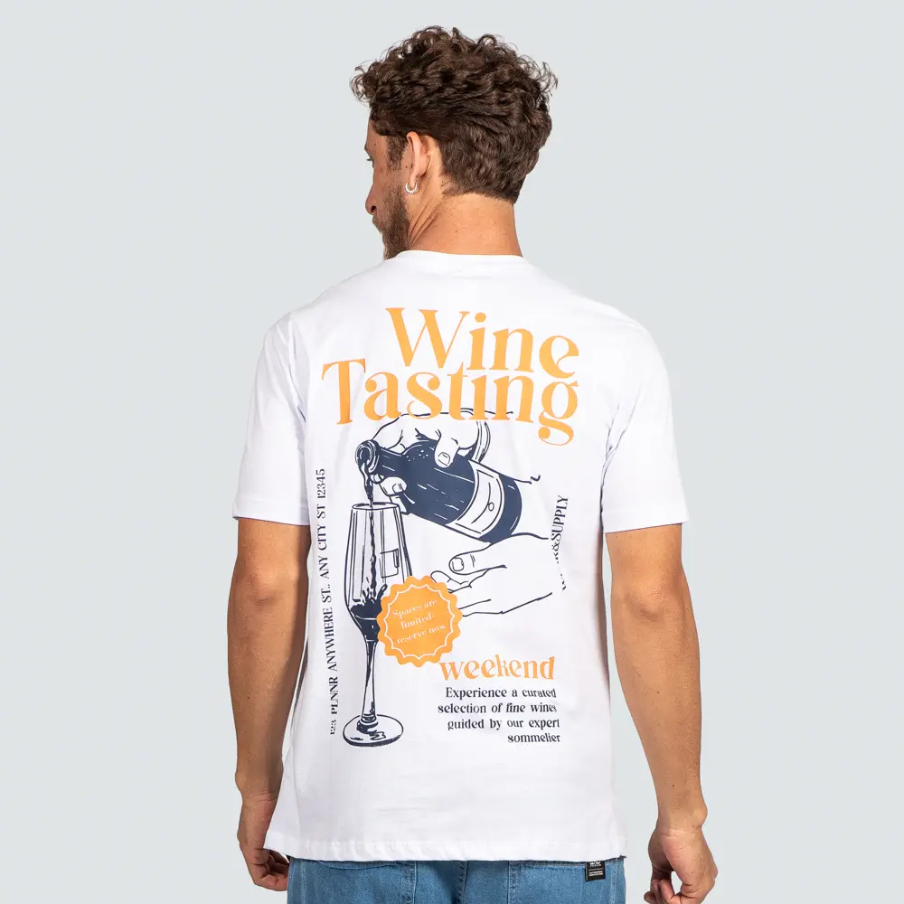 Camiseta Masculina Manga Curta Estampa Tema Bebidas .P1714