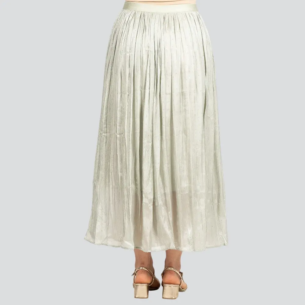 Saia Feminina Longa Fluida com Strass .JH1004