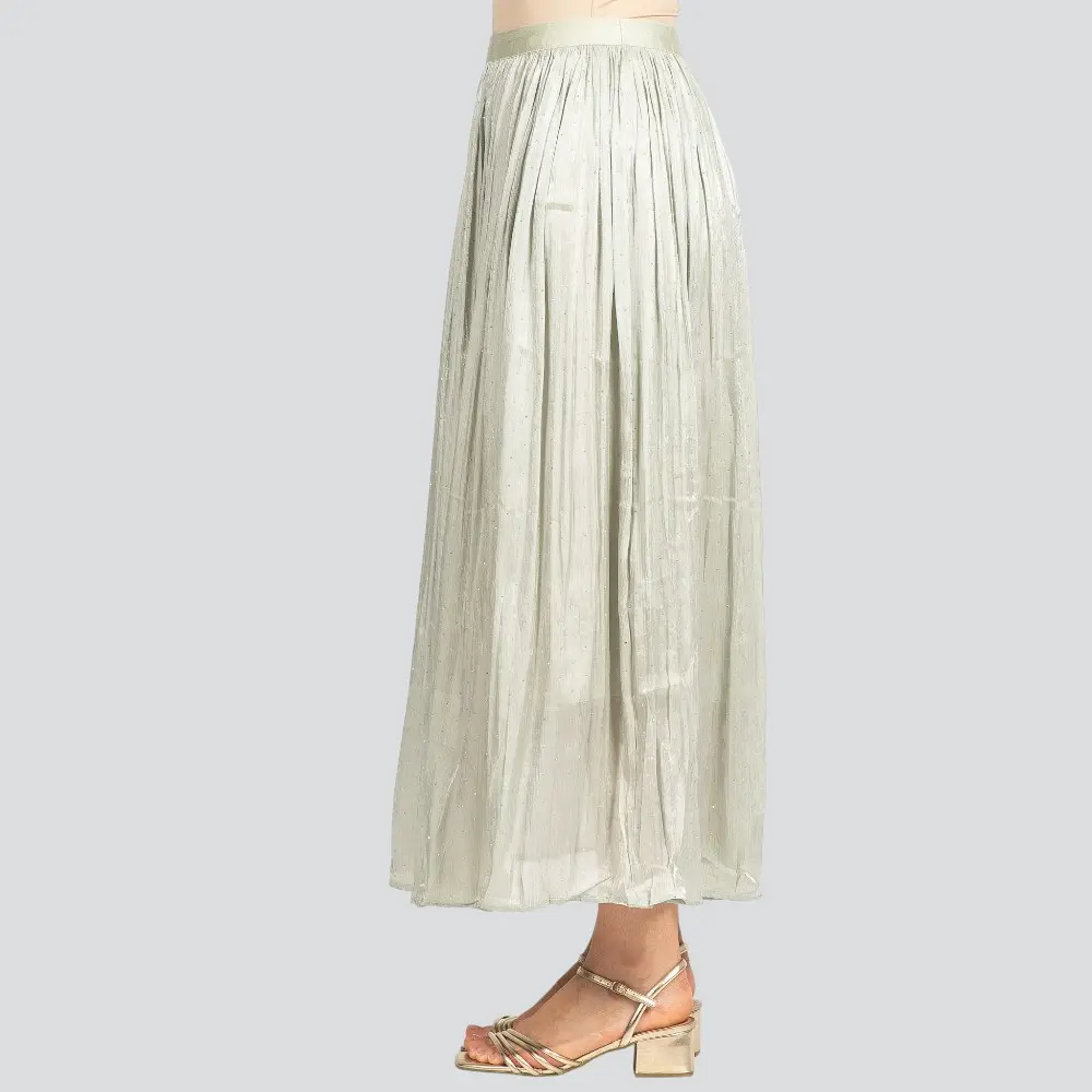 Saia Feminina Longa Fluida com Strass .JH1004