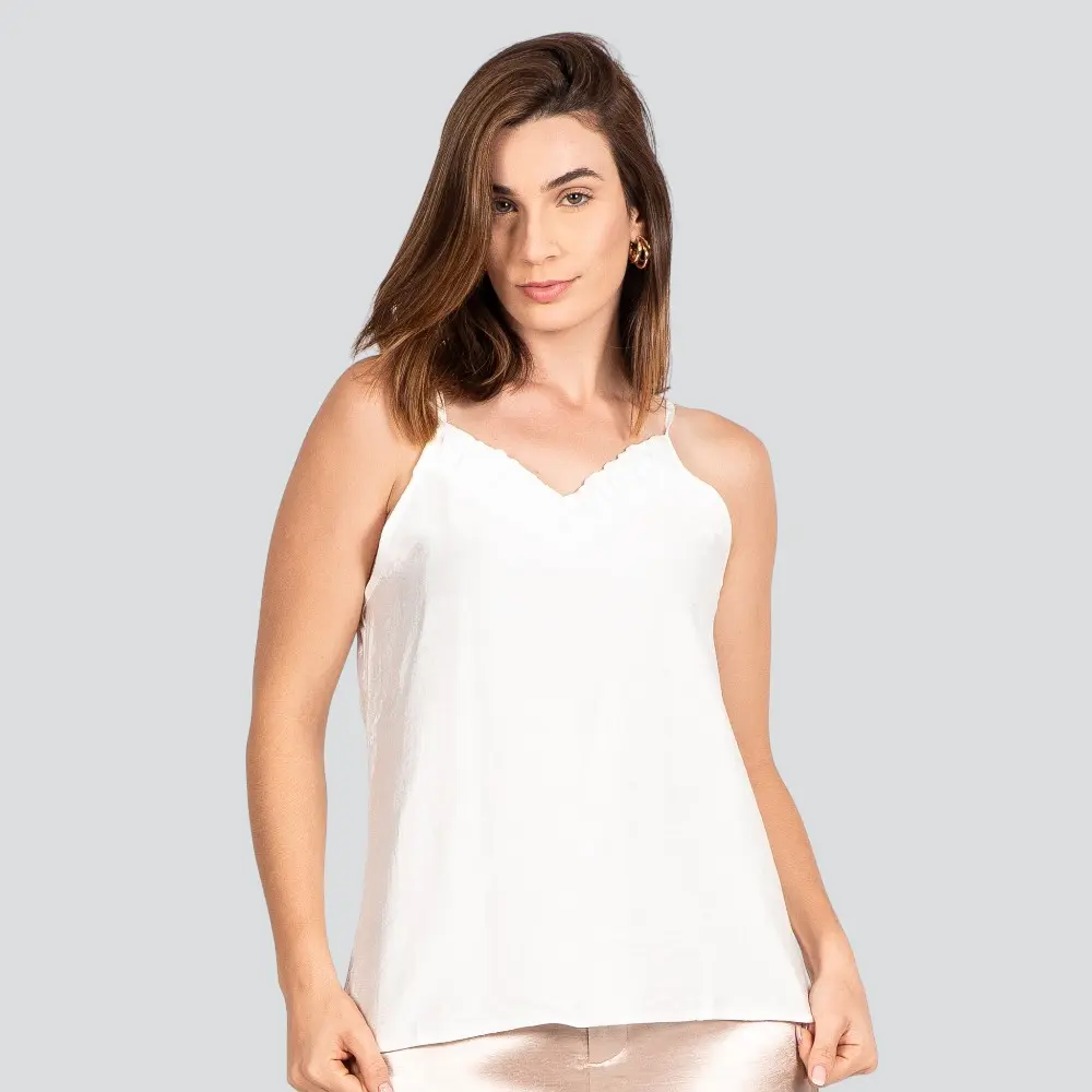 Regata Feminina Alça Fina Fluida .XH9628