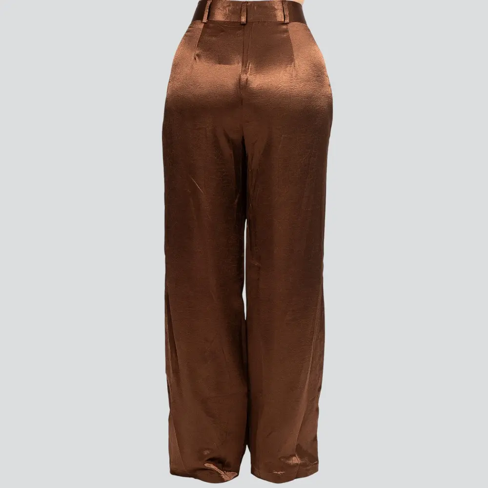 Calça Feminina Pantalona Acetinada .XX6031