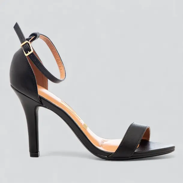 Sandália Feminina Salto Médio Vizzano .6249452 Pelica Preto