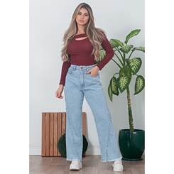 Calça jeans hot sale costura reta