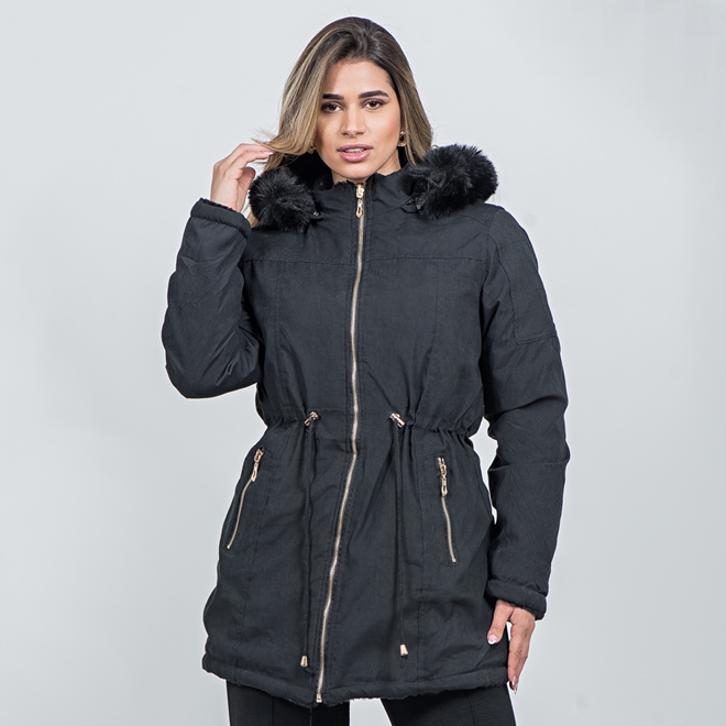 Jaqueta Parka Feminina Dupla Face SC501 Safira Classic - Jaqueta Parka ...