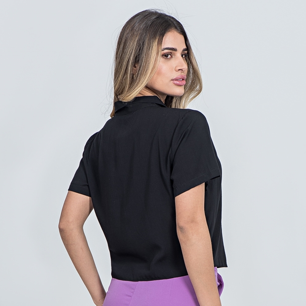 Camisa Cropped Feminino Kesses - KE11707 - modamix