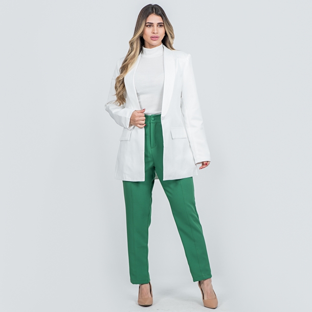 Casaco Feminino Infini Alfaiataria Verde Folha - S23430 - Estrela Mix - Uma  Loja Completa