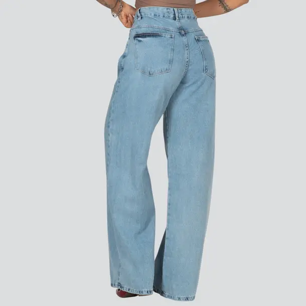 Calça Jeans Feminina Wide .8685 - Calça Jeans Feminina Wide .8685