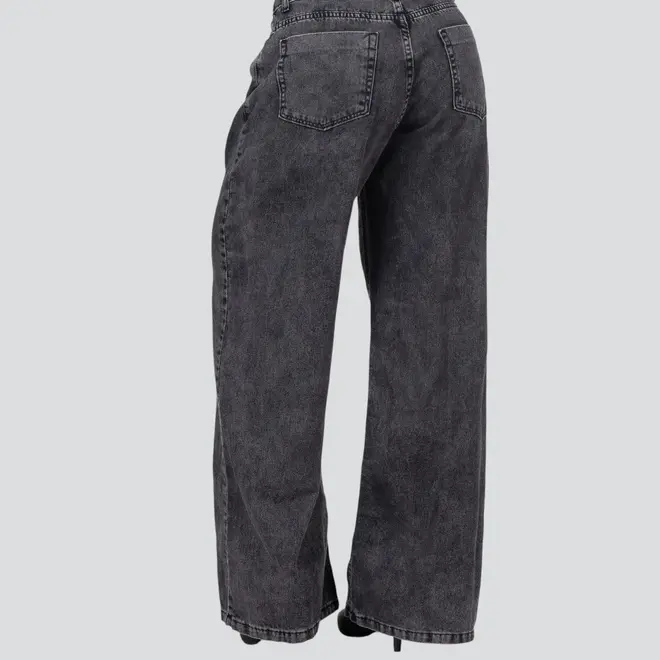 Calça Jeans Feminina Wide Leg .8821 - Calça Jeans Feminina Wide