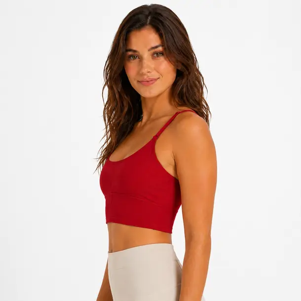 Top Feminino Alça Regulável Com Bojo Poliamida .9009223 Vermelho