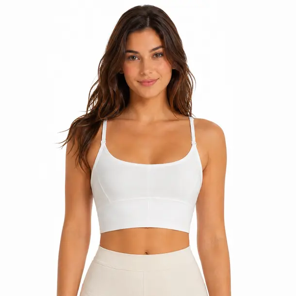 Top Feminino Alça Regulável Com Bojo Poliamida .9009223 Branco