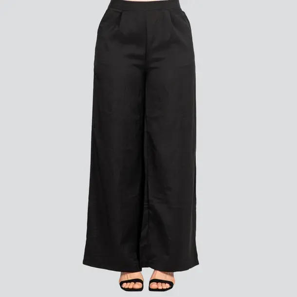 Calça Feminina Pantalona Alfaiataria .P-662C Preto