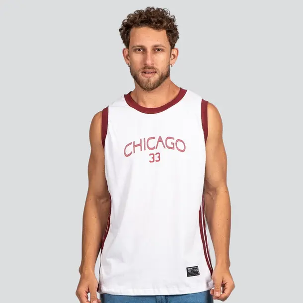 Regata Masculina Malha Chicago .P4062 Branco