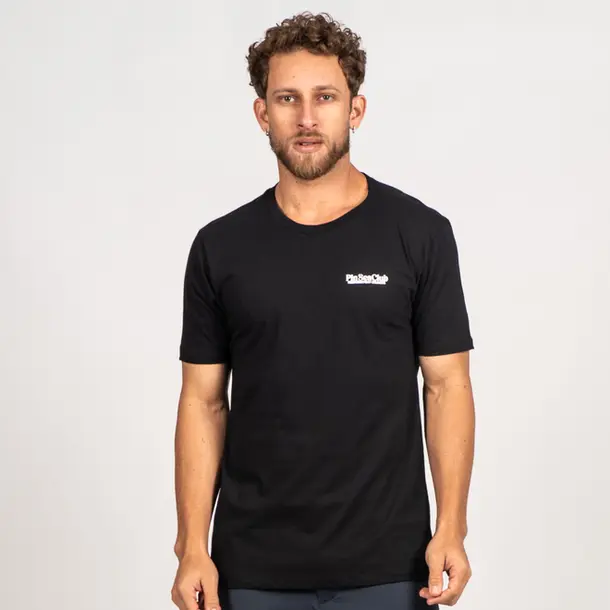 Camiseta Masculina Manga Curta Estampa Peixes .P1723 Preto