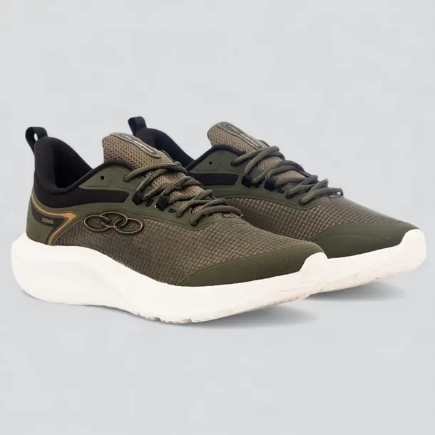 Tênis Jogging Masculino Esportivo .COSMO Verde Militar