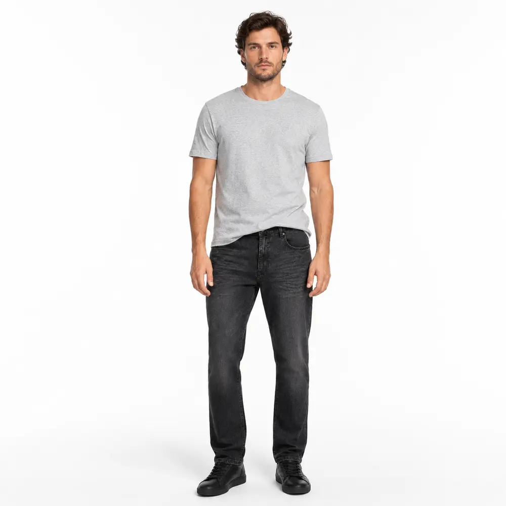 Calça Masculina Jeans Reta .BK16375