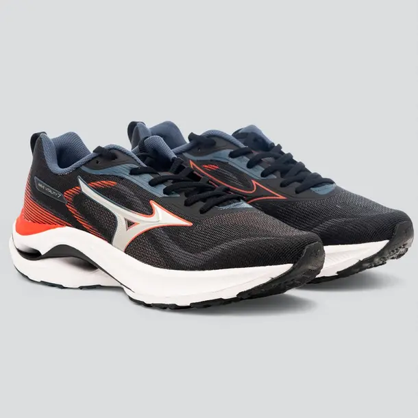 Tênis Jogging Masculino Esportivo .VITALITY 7 Preto/Solar