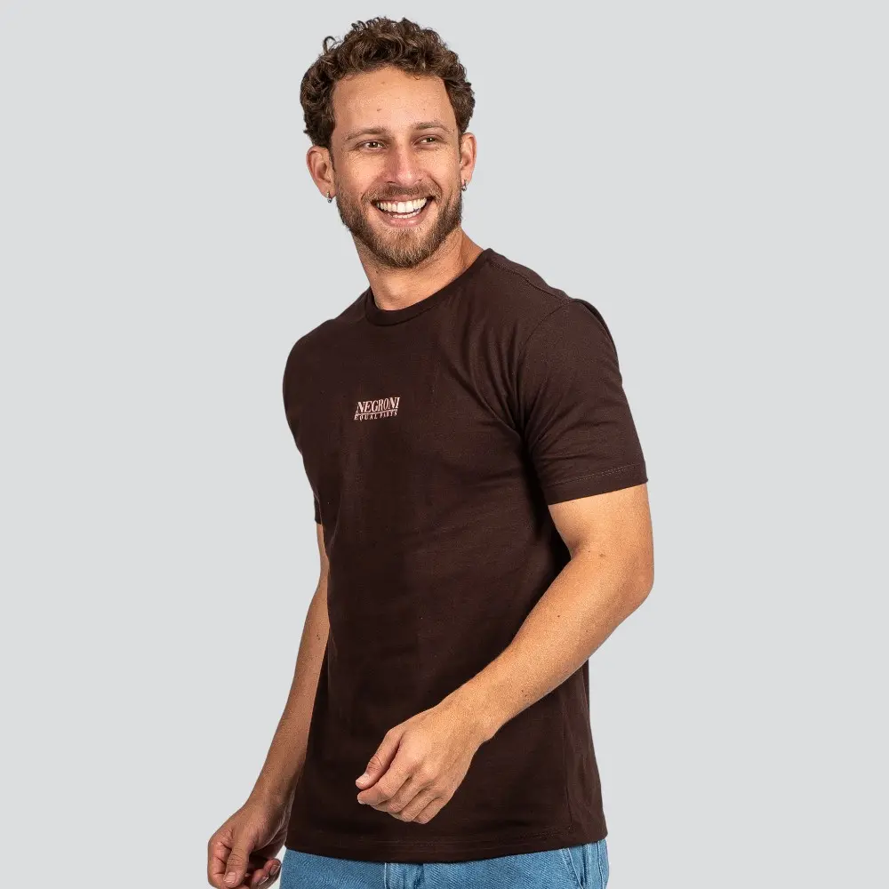 Camiseta Masculina Manga Curta Estampa Minimal .P1457