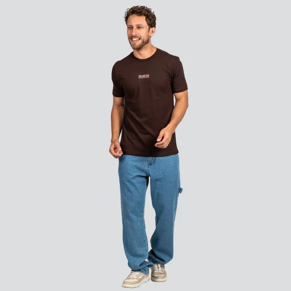 Camiseta Masculina Manga Curta Estampa Minimal .P1457