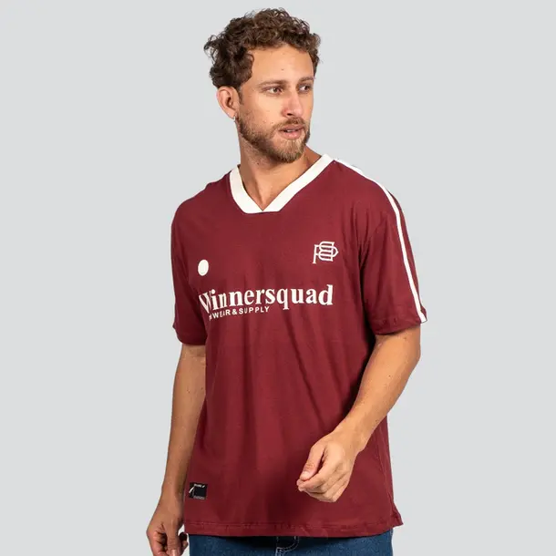 Camiseta Masculina Box Meia Manga Com Estampa .P1621 Vermelho Tacto