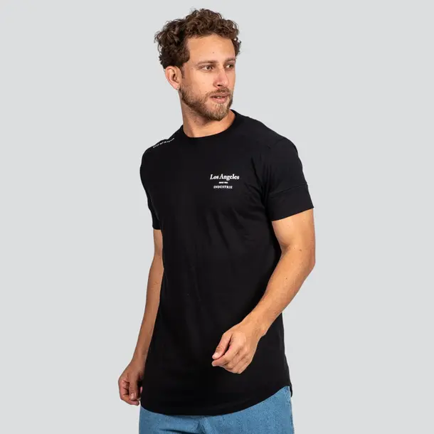 Camiseta Masculina Manga Curta Long Los Angeles .7039 Preto