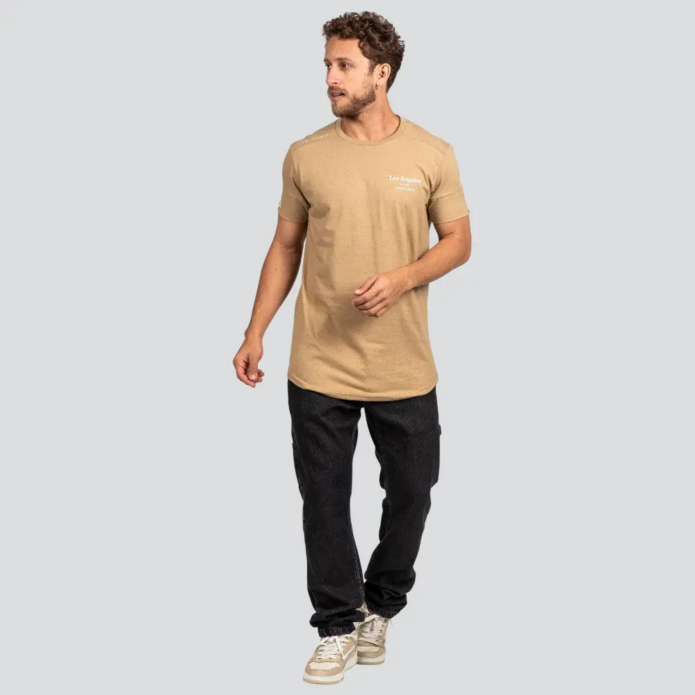 Camiseta Masculina Manga Curta Long Los Angeles .7039