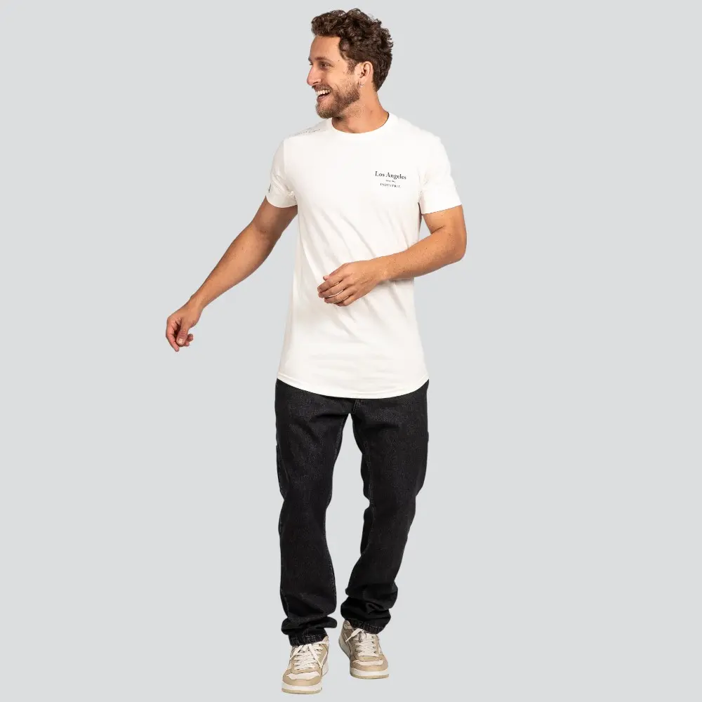 Camiseta Masculina Manga Curta Long Los Angeles .7039