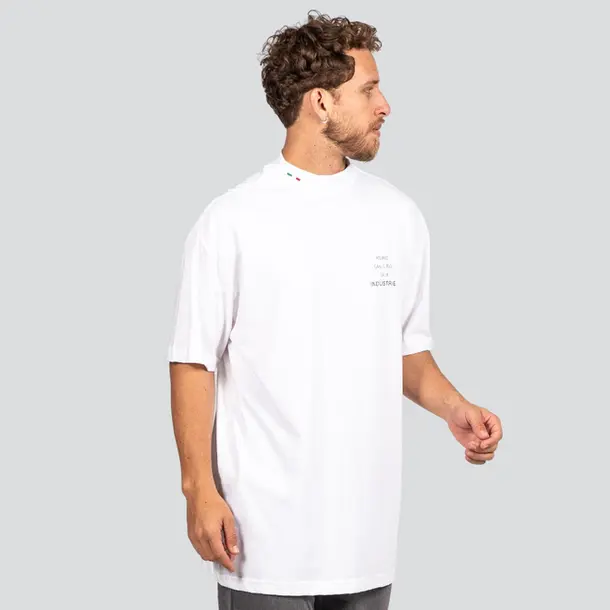 Camiseta Masculina Oversized Gola Alta Milano .9614 Off White