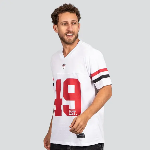 Camiseta Masculina Box Meia Manga Com Estampa .P1739 Branco