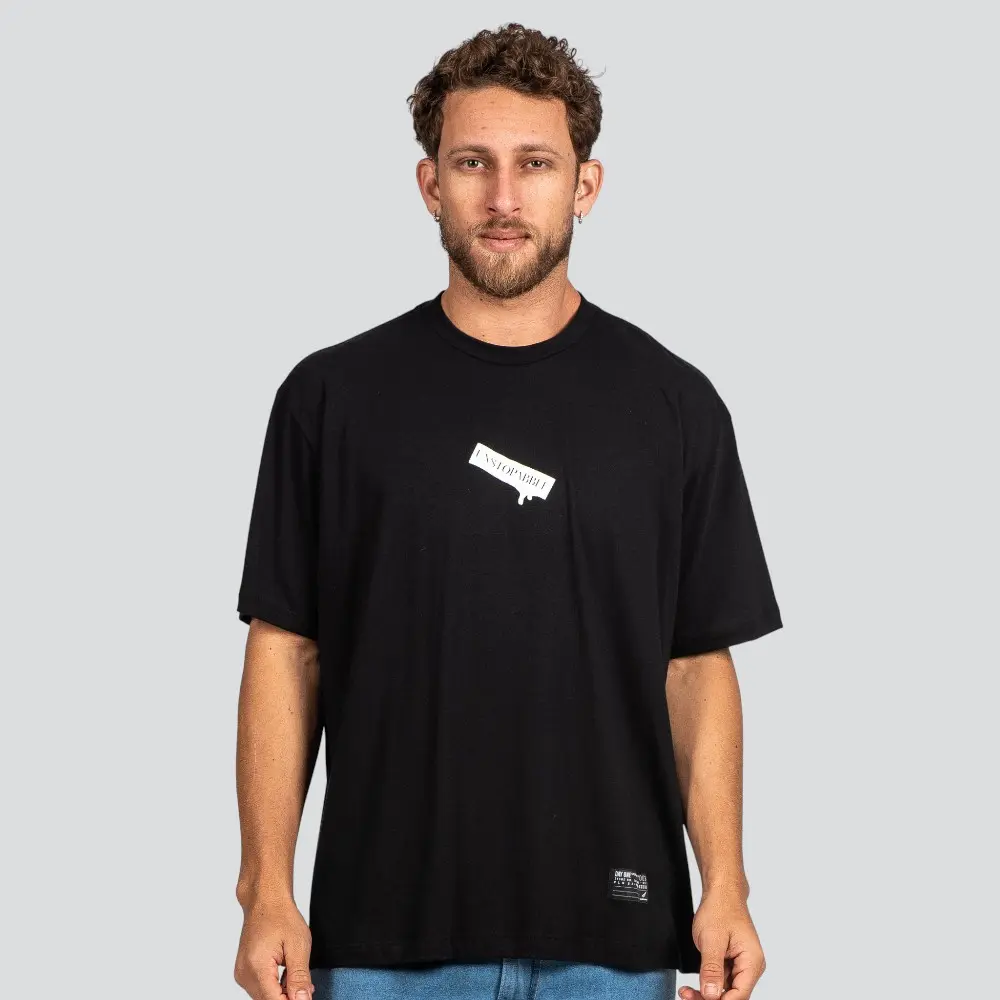 Camiseta Masculina Oversized Meia Manga Com Estampa .P1779